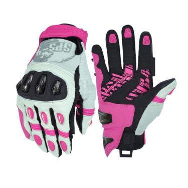 Imagem de Seibertron SPS-4 Winter Unisex Touchscreen Road Racing Motorcycle MTB Sports Gloves Also fit BMX MX ATV Mountain Bike Bicycle Cycling Off-Road/Dirt Bike Motocross etc Full Finger Youth Pink L