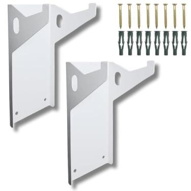 Imagem de Kit 2 Suportes De Parede Fixador Para Botijão De Gás Aço Refoorçado Estilo Moderno (Branco)