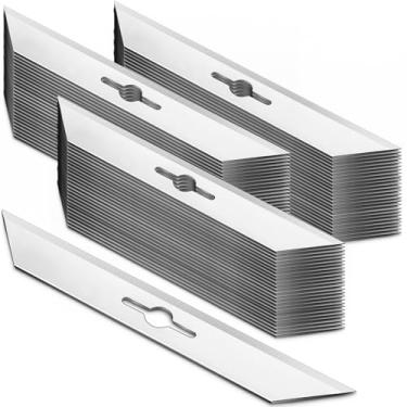 Imagem de Leriton 100 peças de lâminas de substituição de cortador reto lâmina de lâmina de reposição de placa de espuma para ferramenta de corte de espuma