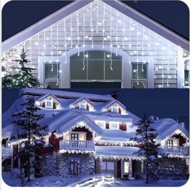 Imagem de Luz de LED 10 metros 100 LEDs Pisca Pisca à prova d'água Cordão de Luz 110v (Branco) - YODHE