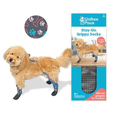 Imagem de Walkee Paws Meias Aderentes, Aderência Antiderrapante Interna, Tração, Proteção de Pisos e Patas de Filhotes, Fáceis de Colocar e Tirar, Design Permanente, Como Visto No Tanque de Tubarões, Nunca Mais