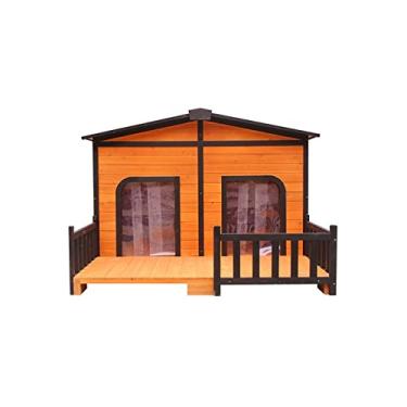 Imagem de Gaiola para gatos Casa de cachorro ao ar livre pátio pet corgi canil casa grande gaiola