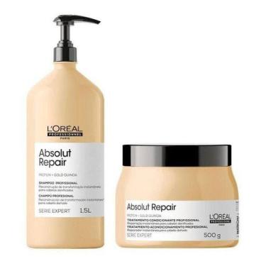 Imagem de Kit L'oréal Absolut Repair - Shampoo 1,5l + Máscara 500g