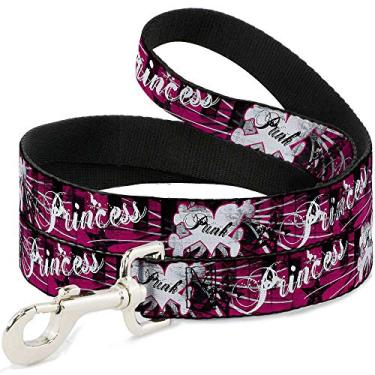 Imagem de Buckle-Down Coleira para animais de estimação – Princesa punk com chaves de piano – 1,8 m de comprimento – 3,8 cm de largura