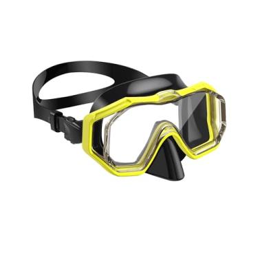 Imagem de W WSTOO Óculos de natação para crianças com cobertura de nariz, máscara de natação de mergulho com snorkel para jovens de 5 a 15 anos, lente de visão ampla com 3 janelas HD, antiestilhaçamento