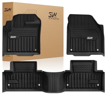 Imagem de 3W Tapetes pretos TPE duráveis, ajuste personalizado para Range Rover/Land Rover Evoque 2011-2019 (não para conversível), conjunto de tapetes de veículo para todos os climas de 1ª e 2ª fileiras