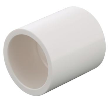 Imagem de Acoplamento de PVC soquete deslizante de 1/2 polegada x soquete deslizante SCH40 branco | Adaptador de conector de tubo durável para encanamento, esgoto, linha de água, móveis DIY, estufa | Adaptador
