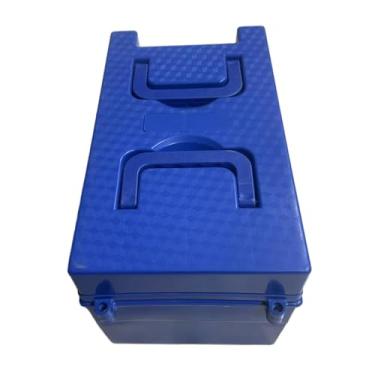 Imagem de Zxpjkyu Caixa de Bateria para Bicicleta, 20 a, Universal, à Prova de Quebra, Versátil, com Alça Dobrável, Bolsa de Transporte para Triciclos, Acessórios, Azul
