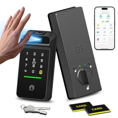 Imagem de Eseesmart Trava inteligente com veia de palma, fechadura inteligente de entrada sem chave para porta da frente com campainha, bateria recarregável atualizada, controle Alexa WiFi integrado com tela de