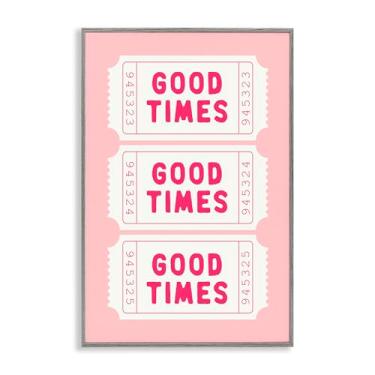 Imagem de Stupell Industries Good Times Ticket Stubs Gray Framed Giclee Art, design por Lettered and Lined, 76 x 50 cm