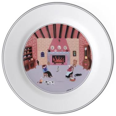 Imagem de Prato para Salada ou Aperitivo de 20 cm com Tema By The Fireside, Formato Redondo e Material de Porcelana, Villeroy Boch, Branco Colorido