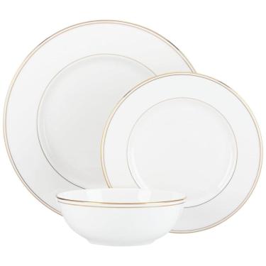 Imagem de Aparelho de Jantar, Elegância e Sofisticação para Sua Mesa com 3 Peças, Formato Redondo e Material de Porcelana, LENOX 853808