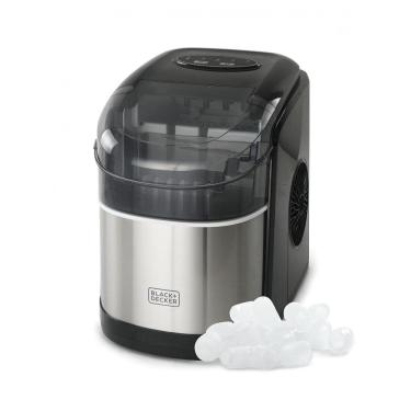 Imagem de Máquina de Gelo até 11 kg em 24H Portátil em Aço Inoxidável, 110V, BLACK DECKER, Preta