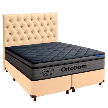 Imagem de Box Begetiza + Cabeceira +colchão King Confort Black Ortobom