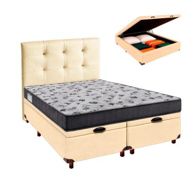 Imagem de Kit Cama Box Bau + Cabeceira + Colchão Casal D33 - Iso100 - Ortobom