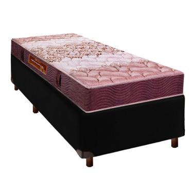 Imagem de Conjunto Cama Box Preto Solteiro + Colchão D26 Ortophedic Sankonfort