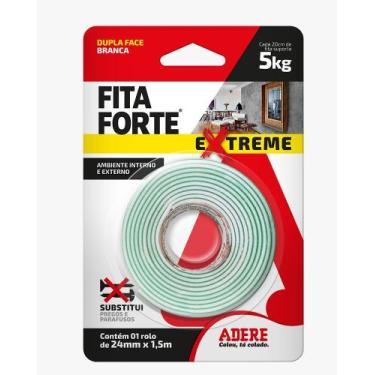 Imagem de Fita forte extreme dupla face espuma branca adere 24mmx1,5m