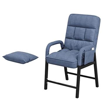 Imagem de UISLA Poltrona reclinável de braço, espreguiçadeira interna com braços, moderna com pernas de aço e bolsos de armazenamento, estofada única ajustável para sala de estar