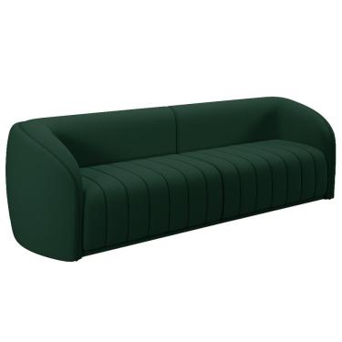 Imagem de Sofá 05 Lugares Para Sala De Estar 332 cm Lazio M03 Veludo Verde - Lyam Decor