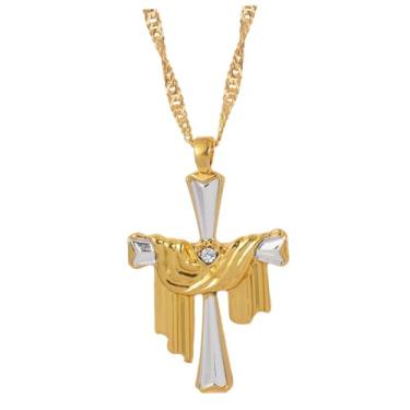 Imagem de Corrente de clavícula de Jesus estilo barroco bijuteria para todas as ocasiões, presente para casamentos, aniversários e uso diário