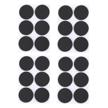 Imagem de 2 folhas, 24 peças, almofadas autoadesivas de EVA para móveis, almofadas antiderrapantes para pés de cadeira e pernas, almofadas antiderrapantes, protetores de chão pretos redondos planos de 45 mm