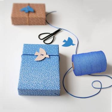 Imagem de Fio para padeiros de algodão, fio azul escuro de 2 mm, 1,8 m para arte e artesanato faça você mesmo, embrulho de presente, jardinagem, macramê, carne e assar