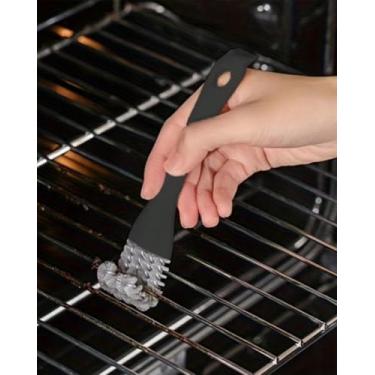 Imagem de Escova de limpeza a vapor sem cerdas, segura para todos os tipos de churrasqueira com cabeça resistente ao calor, ideal para grades de aço inoxidável e ferro fundido