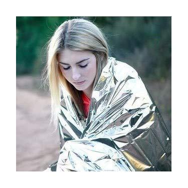 Imagem de Cobertor de vida de emergência, descartável, isolado, balde, material de acampamento, cobertor de vida de folha refletiva de isolamento usado para acampamento, caminhada e atividades ao ar livre