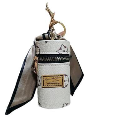 Imagem de Mini carteiras, porta-moedas, organizador de batom, mini estojo de batom com chaveiro, Branco 1, Mini carteiras