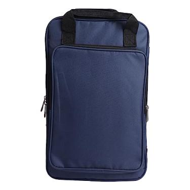 Imagem de RiToEasysports Mochila de Tambor Portátil Oxford à Prova D'água para Bateristas, Mochila de Tambor Ergonômica e Multifuncional de Tamanho Grande para Bateristas (W 65 Azul Marinho)
