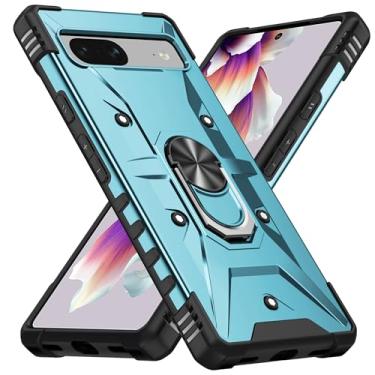 Imagem de SORAKA Capa para Google Pixel 8 com suporte para anel,PC rígido e TPU macio,proteção dupla 2 em 1,compatível com suportes magnéticos para carros