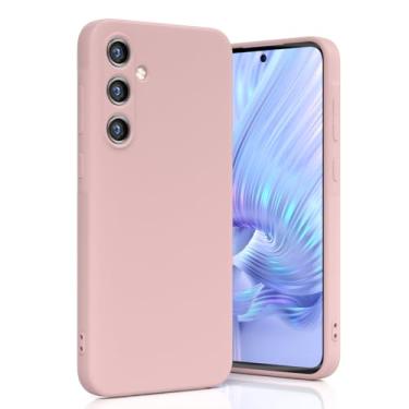 Imagem de Boaixiaen Compatível com Samsung Galaxy A35 5G, capa de telefone à prova de choque de silicone líquido fino macio TPU com proteção total à prova de choque para Galaxy A35 5G 6,6 polegadas (rosa)