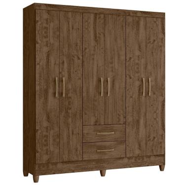 Imagem de Guarda Roupa 6 Portas Panamá Castanho Wood 953331 Moval