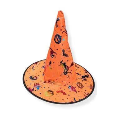 Imagem de Chapéu De Bruxa Halloween Festa Fantasia Carnaval - MODAMIX, Laranja