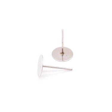 Imagem de Base de Brinco para Colagem Metal Níquel 8mm 100pçs 16g - Macall