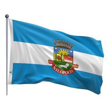 Imagem de Bandeira do Município de Nilópolis Dupla Face Estampada Tamanho 70x100