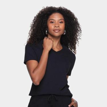 Imagem de Camiseta Fila Basic Feminina, Preto, M