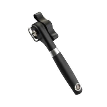 Imagem de 1 peça de abridor de latas de aço inoxidável com abertura lateral, ferramenta de cozinha multifuncional, abertura rápida e fácil para casa, acampamento e conservas inclui alavanca, 1 peça