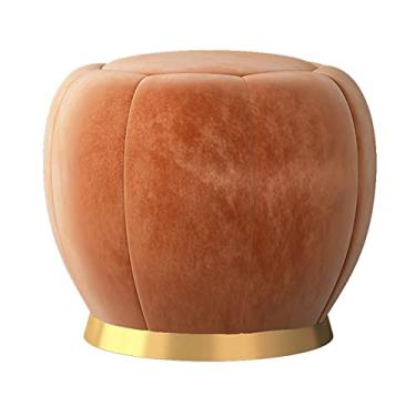 Imagem de Banqueta Ottomans banqueta redonda para troca de pétalas banco de sapato almofada para penteadeira/C/40 x 38 cm