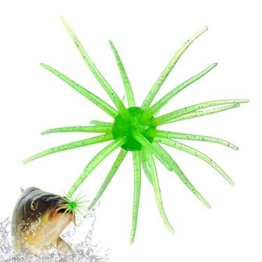 Imagem de Isca de pesca de robalo, isca de ouriço-do-mar de simulação, iscas artificiais macias de ouriço do mar para costa, truta, rio, lago, água salgada, água doce
