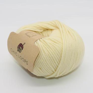 Imagem de Chic Loops Fio grosso de tricô, 100% lã de merino, 100 metros, macio, quente e amigo da pele, para tricô à mão, crochê, suéteres, cachecóis, chapéus (queijo)