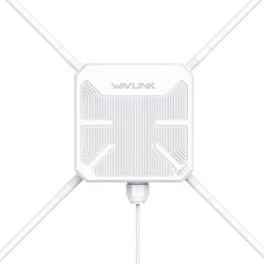 Imagem de WAVLINK Extensor WiFi AC1200 para ambientes externos, ponto de acesso externo, IP65 à prova de intempéries, extensor de sinal WiFi de longo alcance, antenas 4 x 7dBi, compatível com Starlink para