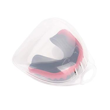 Imagem de Protetor de dentes profissional protetor bucal protetor de goma proteção de absorção de choque de alto desempenho para boxe karatê rugby esportes preto vermelho verde branco azul (Preto Vermelho)