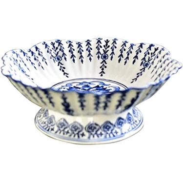 Imagem de Cesta de frutas, fruteira, fruteira, chinês, azul e branco, porcelana, pino alto, prato de cerâmica, para casa, sala de estar, enfeites de mesa de café, organizador de frutas, prato de frutas, prato