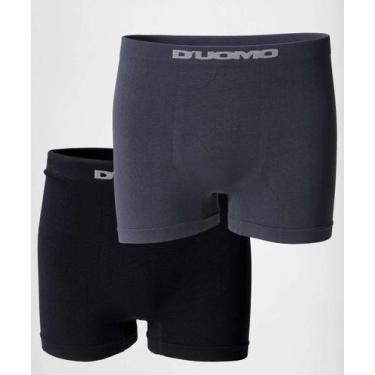 Imagem de Kit 2 Cuecas Boxer Masculina Duomo-70185, P, Preto, Cinza