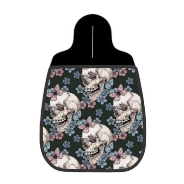 Imagem de Lixeira De Carro Organizador Lixinhocar Crânios Borboletas Flores