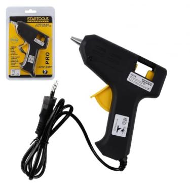 Imagem de Pistola de Cola Quente Profissional, Bivolt 127V-220V, 8W, Design Ergonômico, para Artesanato, Flores Artificiais, Miniaturas e Reparos, com Certificação INMETRO