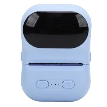 Imagem de Fabater Fabricante de Etiquetas Portátil, Máquina de Fazer Etiquetas de Bolso, Impressora Preta e Branca de Bolso Portátil Com Impressora Térmica de Código de Barras de Aplicativo para (BLUE)