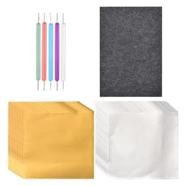 Imagem de Arte Em Relevo Em Folha De Alumínio | Dupla Face Com Base De Feltro | Conjunto de Artesanato para Relevo a Folia com Canetas - Para Projetos Escolares Artesanato De Feriados E Cartoes