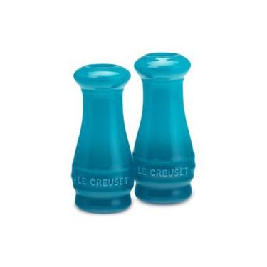 Imagem de Novo Saleiro e Pimenteiro Azul Caribe Le Creuset